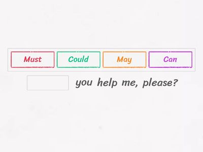 3 form - Modal Verbs (can could may must)