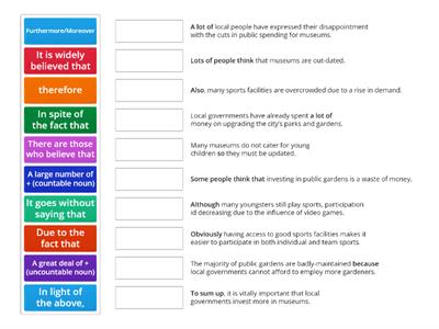 ADVANCED - WRITING AN ESSAY - useful language