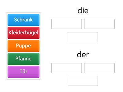 Der Schrank der/die/das