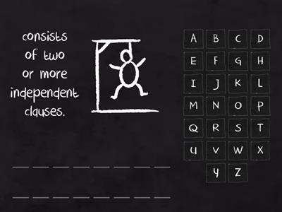 Hangman sentence structure game