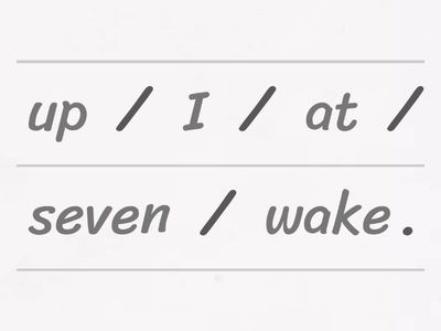 Daily Routine – Word Order