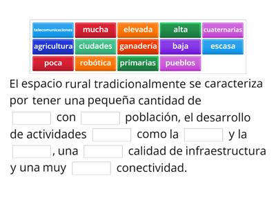 Espacio Rural y Espacio Urbano.
