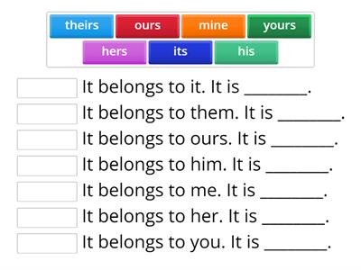 Possessive Pronouns