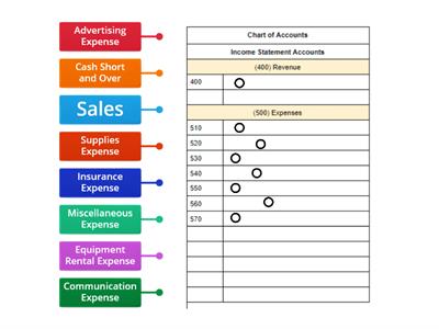 Income Statement Chart of Accounts