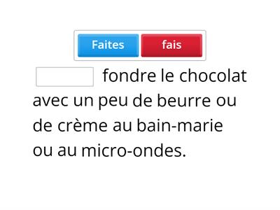 A2 - Impératif : mousse au chocolat 