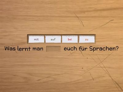 Die Dativ-Präpositionen. Welche Präposition fehlt?