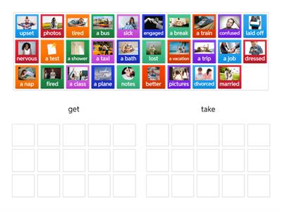 Collocations with "get" and "take"
