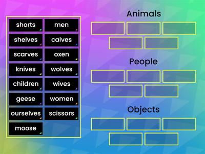 Irregular Plural Common Feature Sort