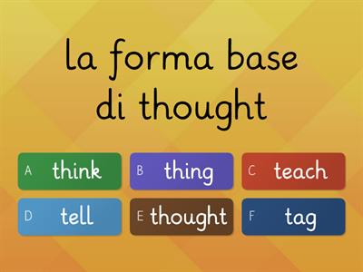 Irregular Verbs - Find the Base Form