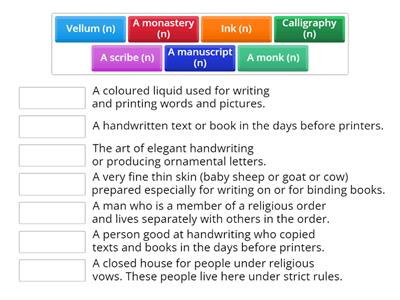 A2 Irish Art Vocabulary