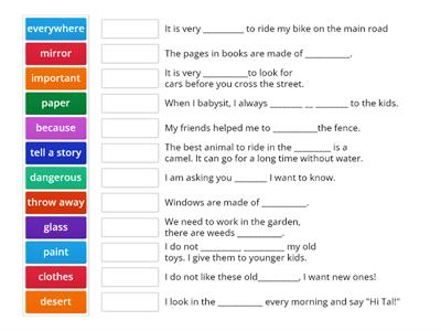 HEY! UNIT 3 page 112 VOCABULARY