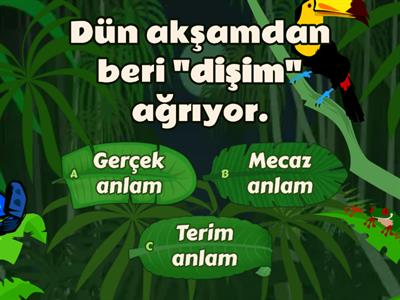 GERÇEK-MECAZ-TERİM ANLAM 