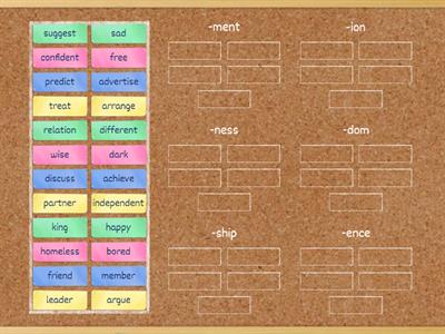 Noun suffixes. Gateway B1