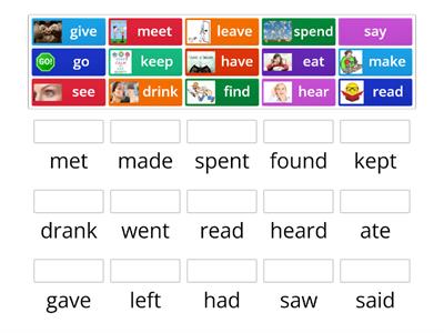 Spotlight (6) Unit 7 Irregular verbs