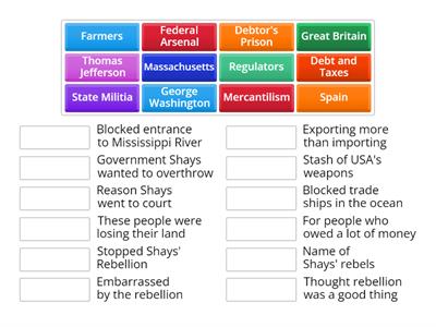 Shays' Rebellion Matching