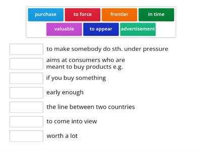 Train your vocabulary from GLN 4  Focus 2