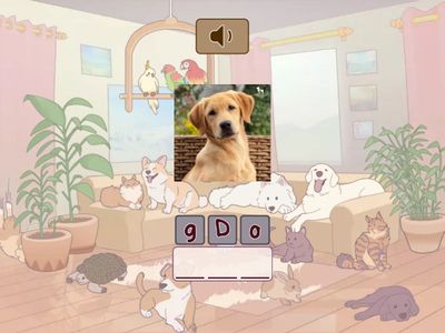 動物英文單字初級版/拼字遊戲