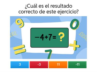 Sumas y restas de enteros