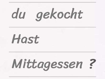 A1 Perfekt - regelm. 