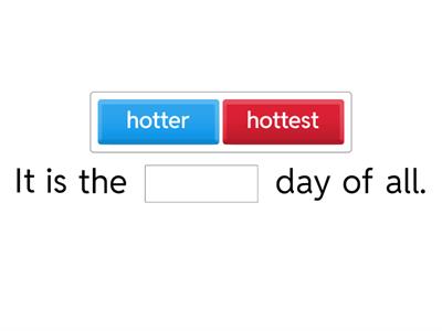 Suffix endings -est and -er