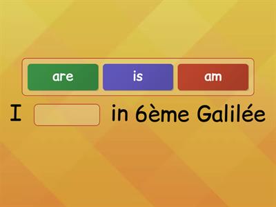  6ème conjugaison be/ mot manquant