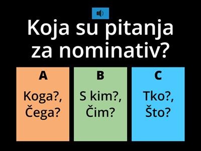 Padeži - Hrvatski - 5. razred