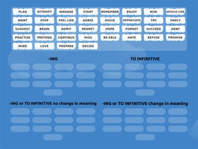 -ING or TO INFINITIVE