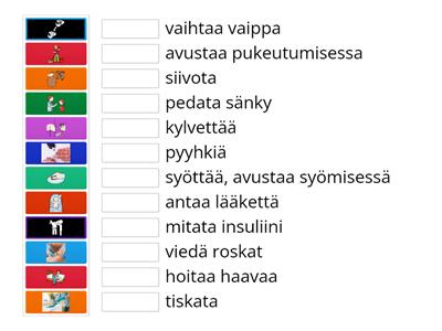 Hoiva-avustajan verbejä