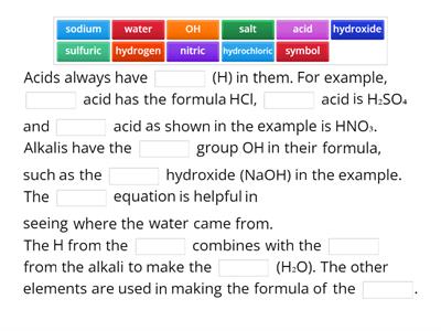 Neutralisation Reactions