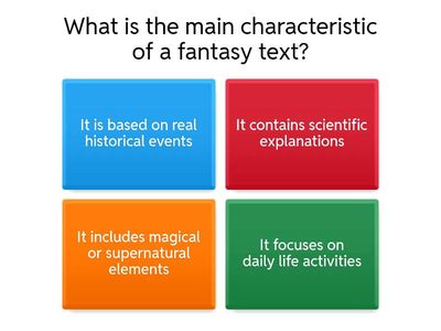 FANTASY TEXT GRADE 11