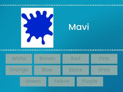 İngilizce Renkler (Eşleşmeyi Bul)