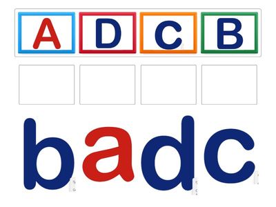 ABCD match up letters