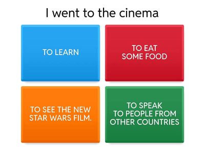 BH4 Unit 4 - Infinitive of Purpose