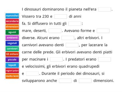 I DINOSAURI