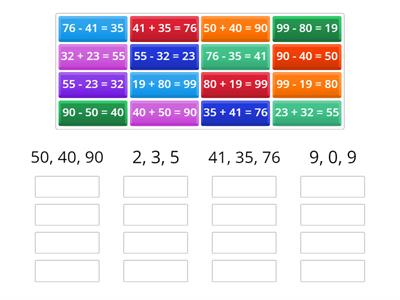 2-Digit Fact Families