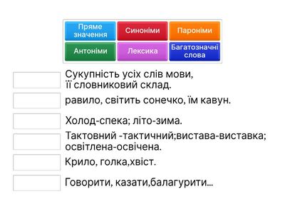 Лексикологія (5 клас)