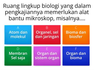 RUANG LINGKUP BIOLOGI