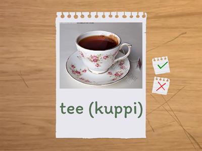 Partitiivi ruokasanat 1-20 (a tai ä)