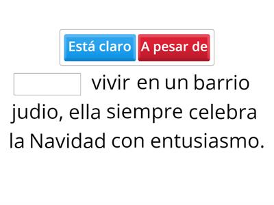 Rellena huecos con las palabras y expresiones proporcionadas