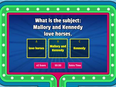 Subject and Predicate Practice