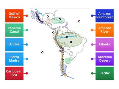 Latin America Physical Features Map 