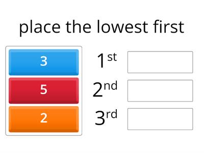 Ordering numbers to 10