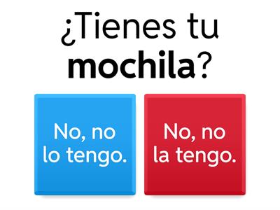 Direct object pronouns in Spanish