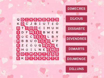 ELS DIES DE LA SETMANA