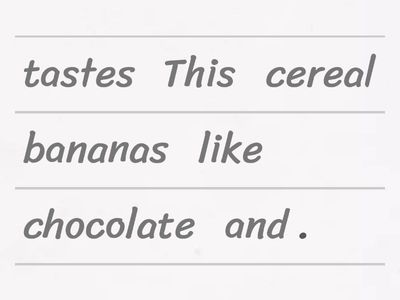 Write the words in order. @theenglishspot