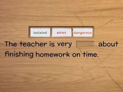 Complete the Sentence with Precise Vocabulary