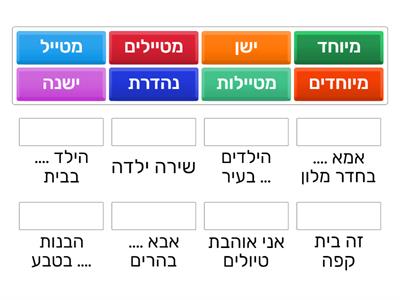 Hebrew Adjective and Verb Match