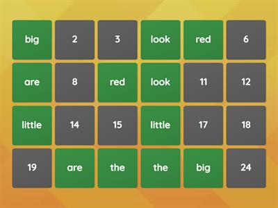 Tricky Word Memory Game