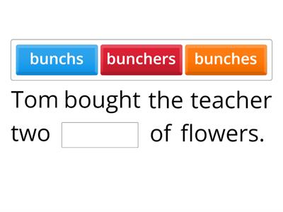 Missing words - suffixes