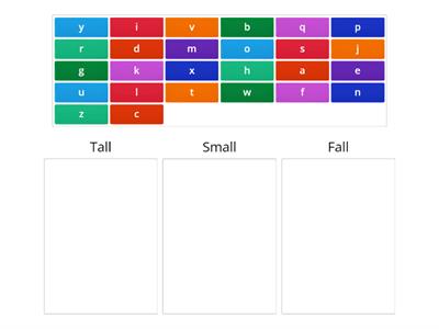 Letter Size Sort - Lowercase